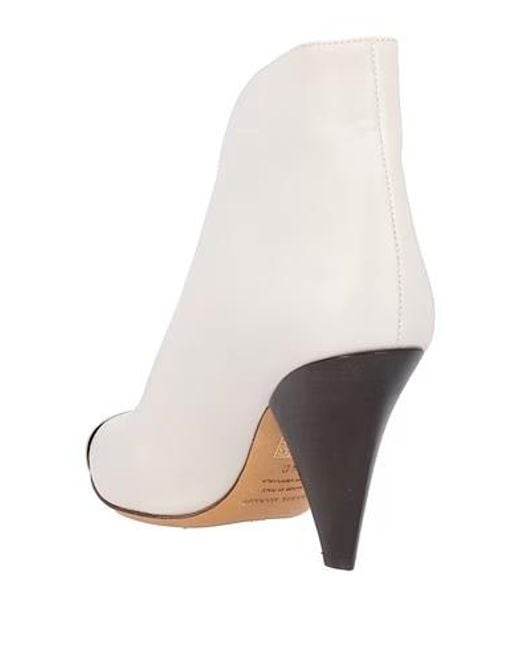 Isabel Marant White High-Heeled Ankle Boots