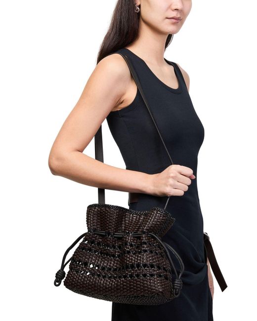 Loewe Black Medium Flamenco Woven Nappa Leather Clutch