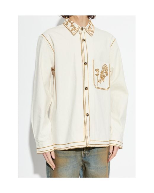 Isabel Marant White Rudy Embroidered Jacket for men