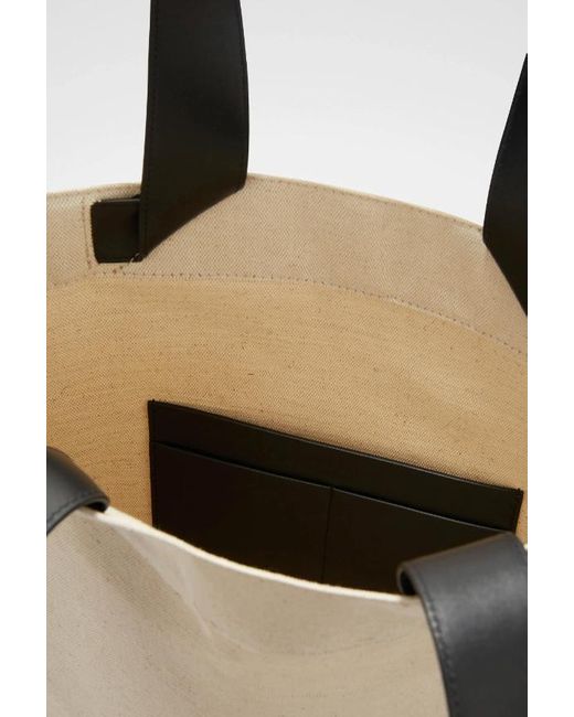 Jil Sander Natural Logo Printed Top Handle Bag for men