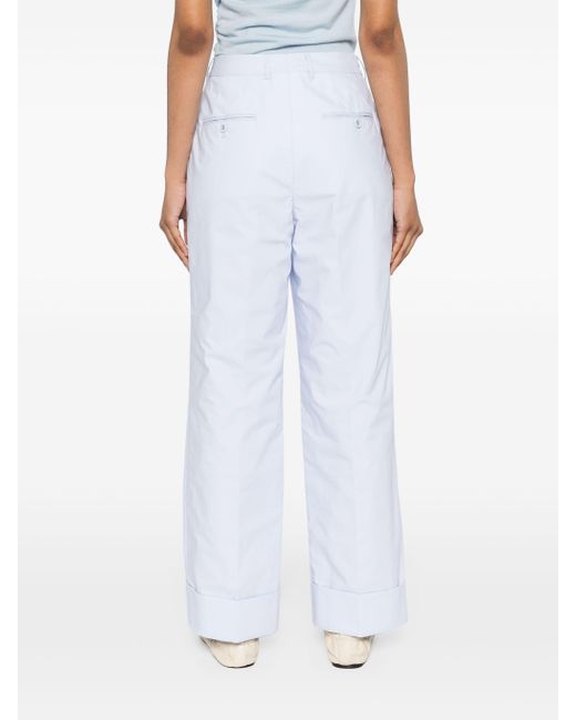 Officine Generale White Willow High-Waist Straight Trousers