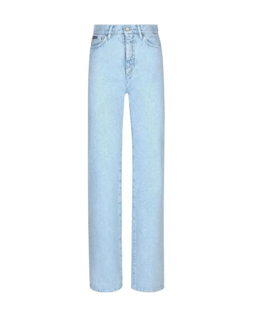 Dolce & Gabbana Blue Straight Leg Jeans
