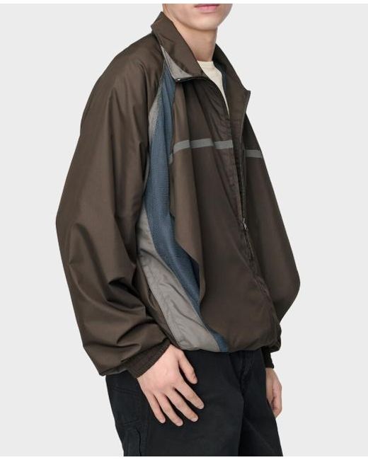 Maison Margiela Brown Panelled Zip-Up Jacket for men