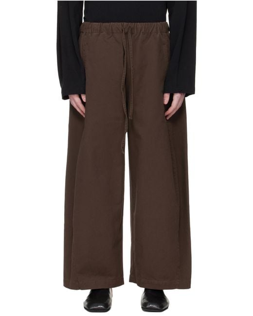 Entire studios Brown Loft Barrel-Leg Pants for men