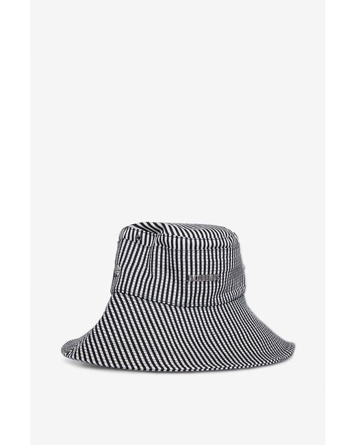 Jacquemus Blue Letter Fisherman Hat