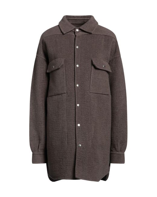 Rick Owens Brown Cashmere Single- Coat