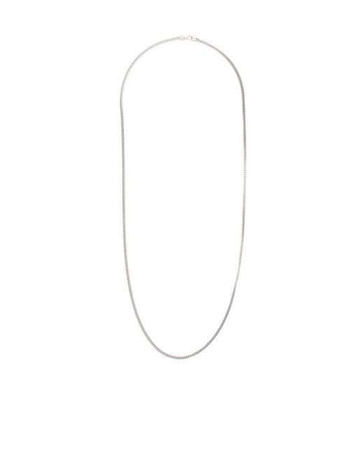 Tom Wood White Curb Chain M Satin Necklace for men