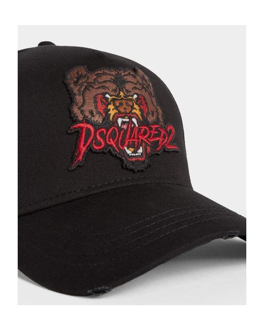 DSquared² Multicolor Tiger Logo Baseball Cap for men