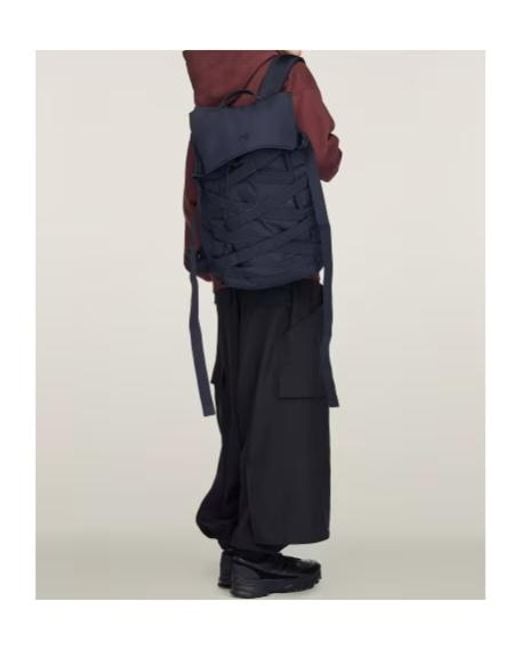 Y-3 Blue Cinch Backpack for men