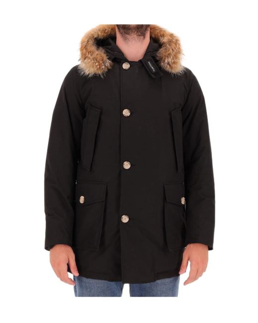 Woolrich Black Long-Sleeved Down Jacket for men