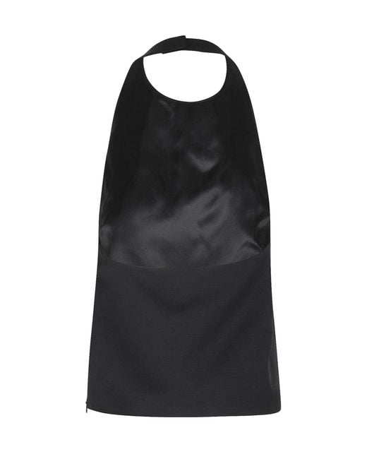 Loulou de Saison Black Sami Backless Halter Knitted Top