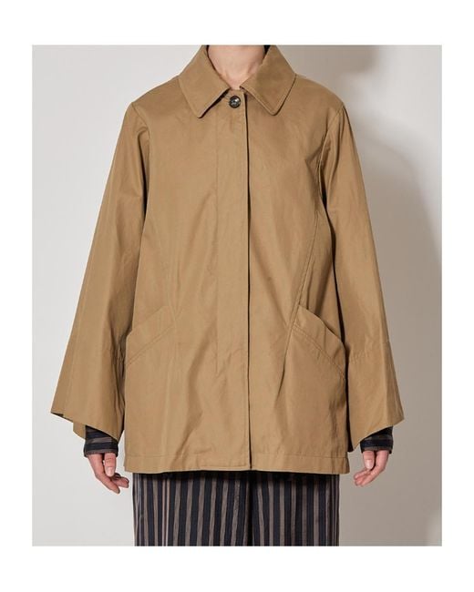 Dries Van Noten Natural Long-Sleeved Collared Jacket