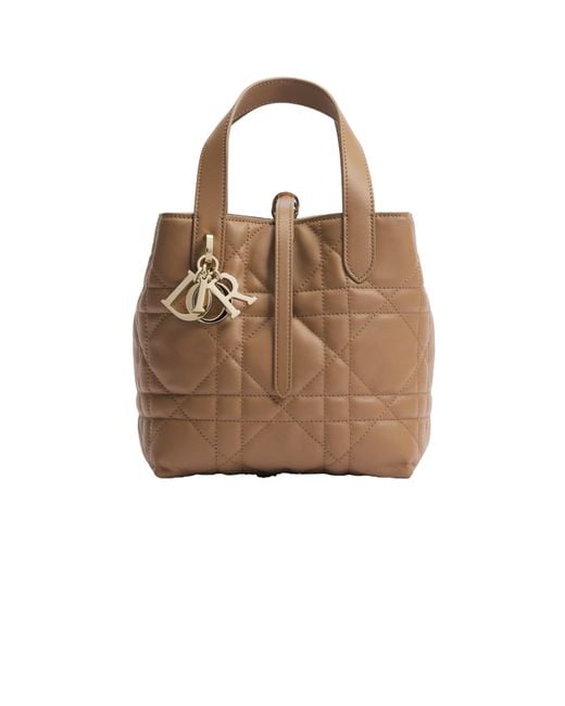 Dior Brown Small Toujours Vertical Tote Bag