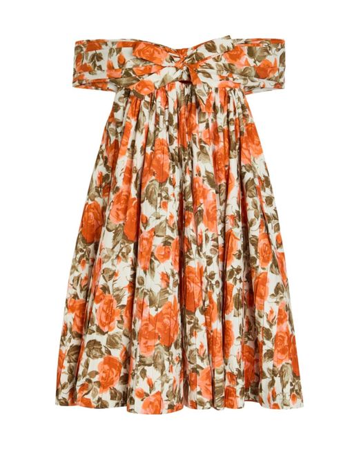 Chloé Orange Casual Floral Dress