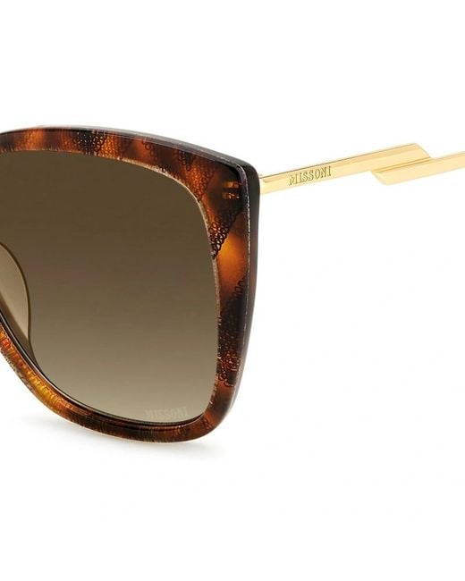 Missoni Multicolor Geometric Frame Sunglasses