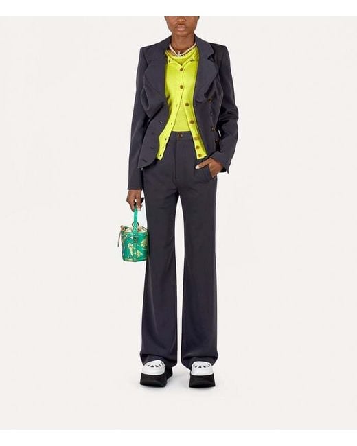 Vivienne Westwood Blue Straight-Leg Tailored Trousers