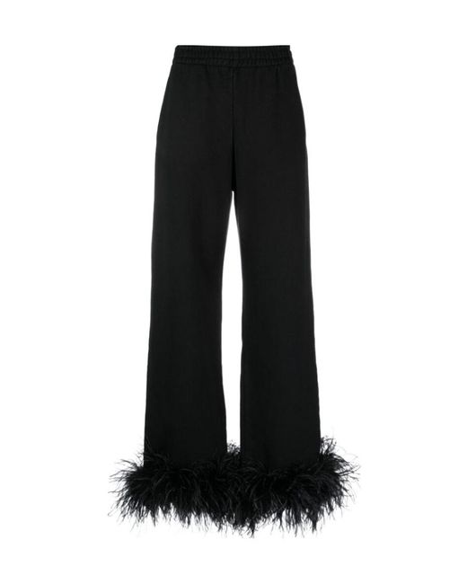 Prada Black Fluff-Edge Trousers