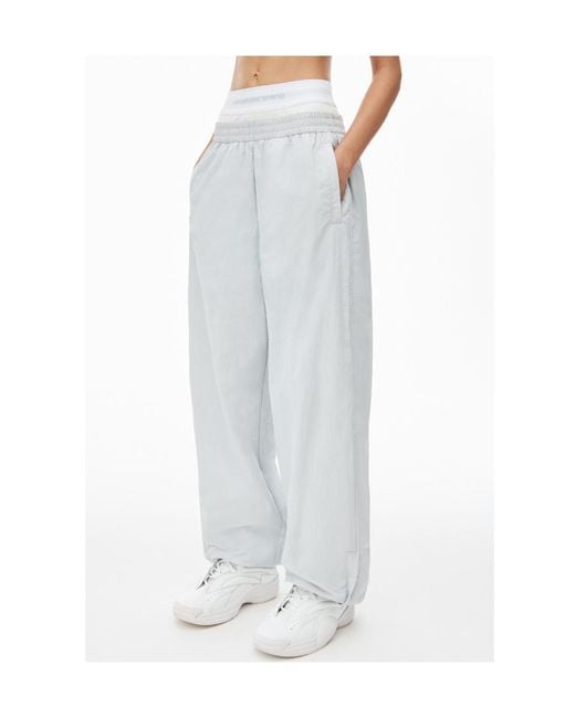 Alexander Wang White Mid-Rise Track Pants