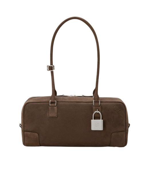 Loewe Brown Amazona 31 Padlock Tote Bag