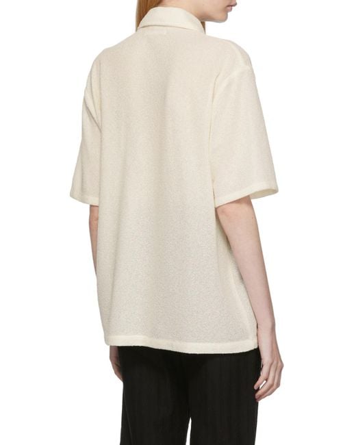 Our Legacy White Short Sleeved Buttoned Shirt for men