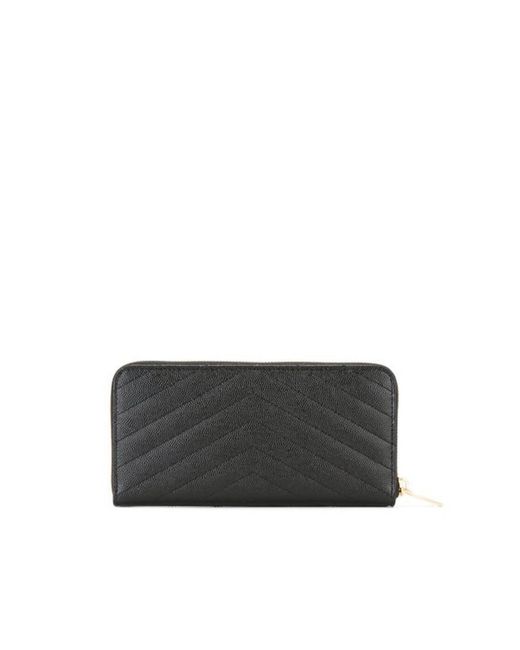 Saint Laurent Black Cassandre Matelassé Wallet