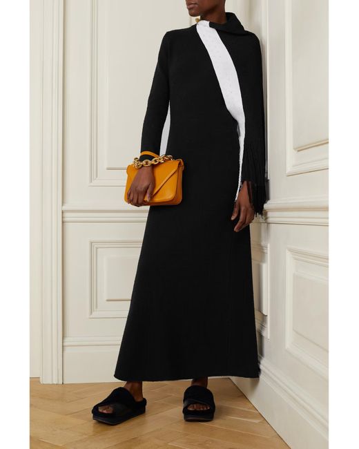 Proenza Schouler Black Tassel Knit Dress