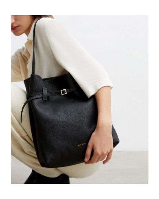 MANU Atelier Black Tote Du Jour Medium Shoulder Bag