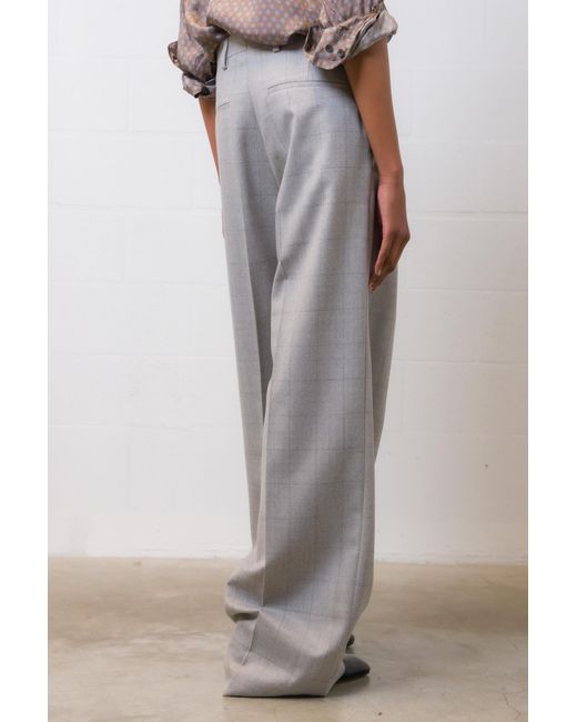 Dries Van Noten Gray Pleated Casual Pants