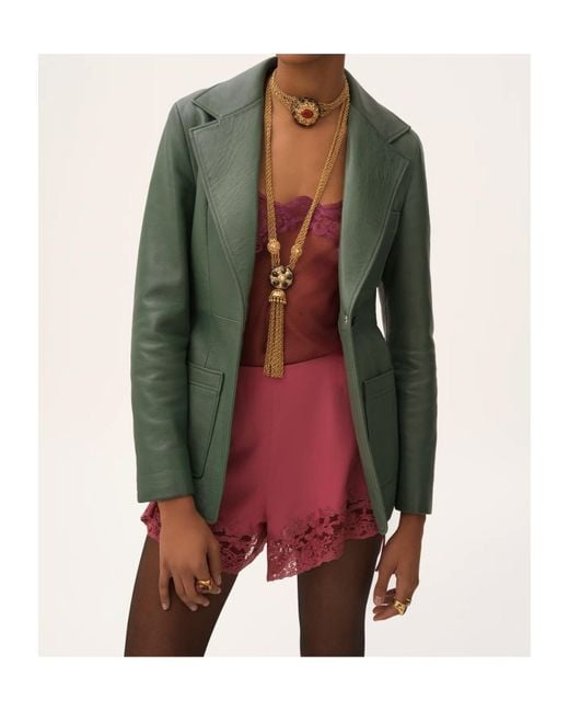 Chloé Green Leather Jacket