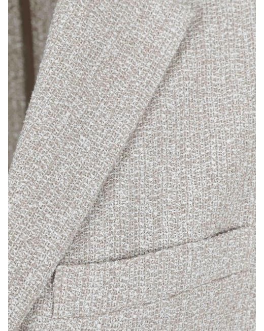 Harris Wharf London Gray Long-Sleeved Suit Jacket for men