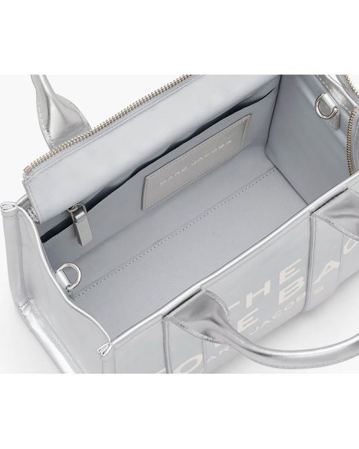 Marc Jacobs Gray The Metallic Small Tote Bag