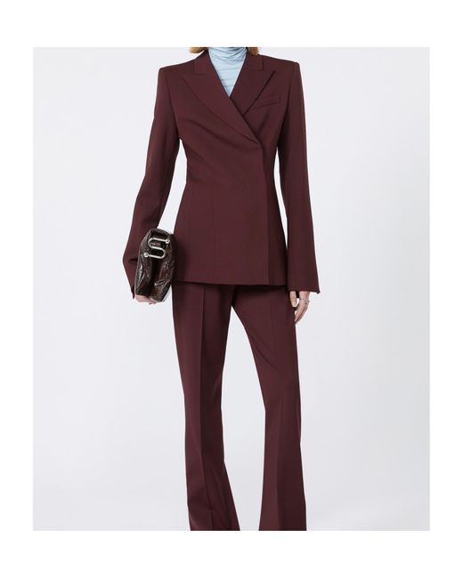 Sportmax Purple Long-Sleeved Tailored Blazer