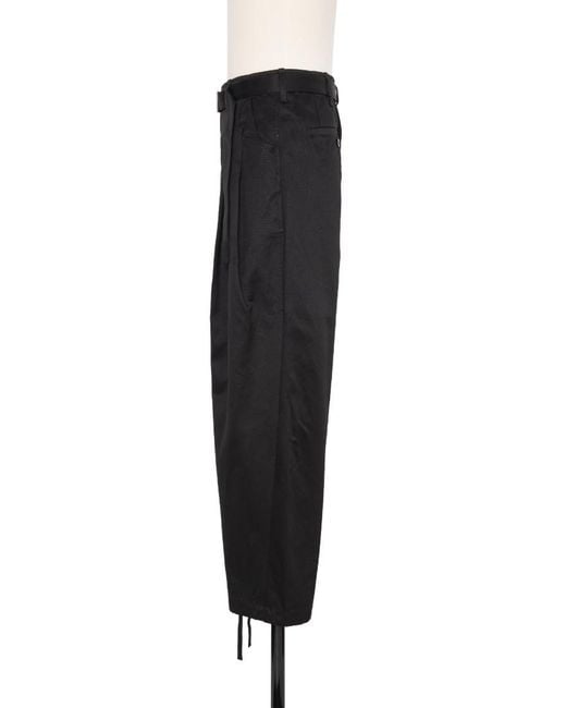 Sacai Black Cotton Chino Pants for men