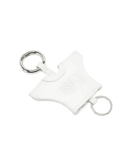 MM6 by Maison Margiela White T-Shirt Keychain for men