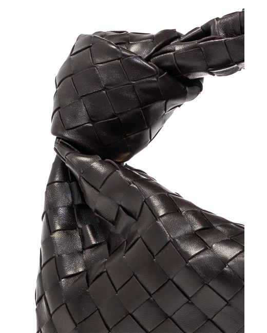 Bottega Veneta Black Teen Jodie Shoulder Bag