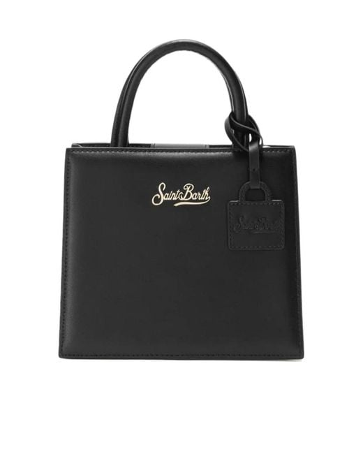 Mc2 Saint Barth Black Mini Handle Tote Bag