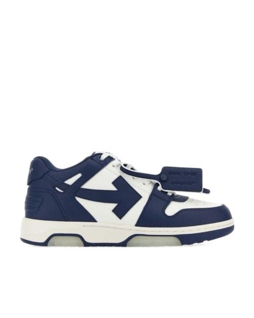 Off-White c/o Virgil Abloh Blue Out Of Office Leather Sneakers for men
