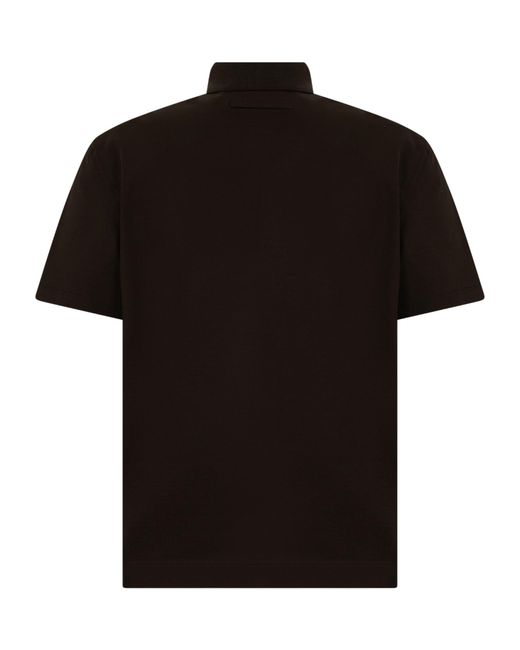 Zegna Brown Short-Sleeve Polo Shirt for men