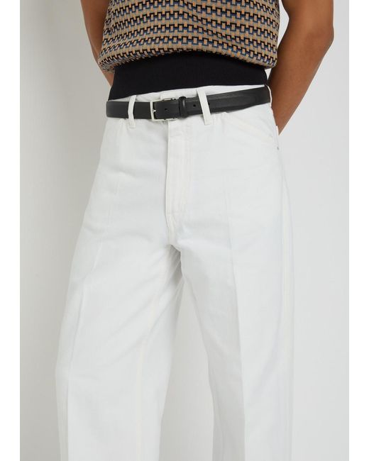 Lemaire White Wide-Leg Denim Jeans for men