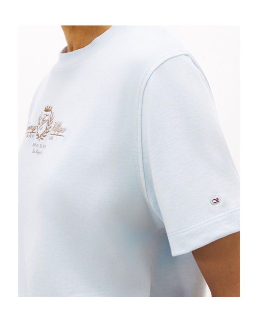 Tommy Hilfiger White Logo Crew Neck T-Shirt