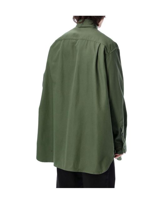 Raf Simons Green Large Profile Logo Patch Shirt for men