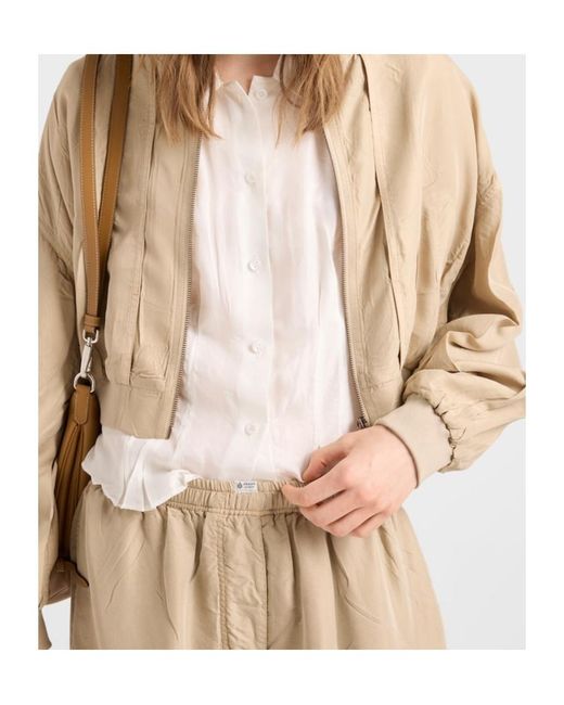 Prada White Garment-Dyed Washed Silk Shirt