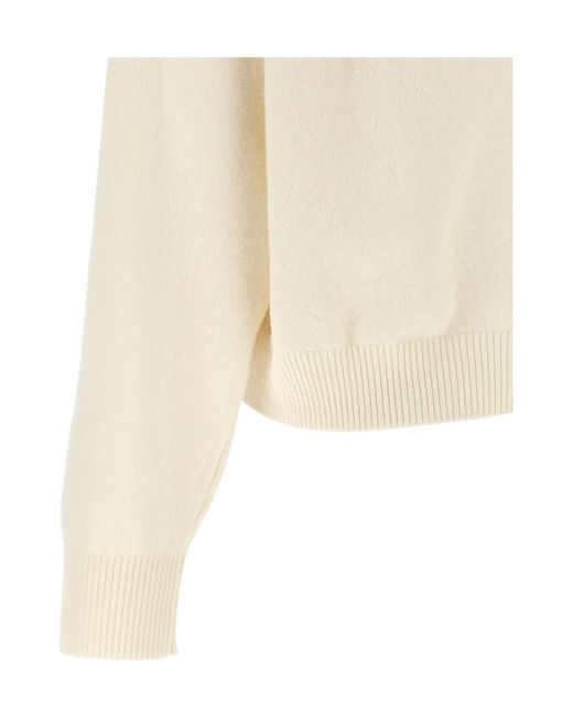 Alberta Ferretti White Long-Sleeved Sweater