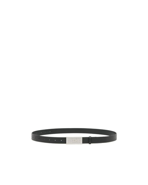 MM6 by Maison Margiela White Digital Logo Belt