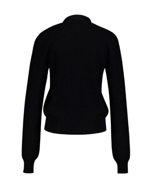 Givenchy Black 4G Jacquard Knitted Cardigan