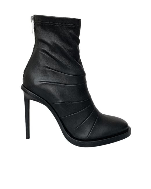 Ann Demeulemeester Black Stiletto Heel Ankle Boots