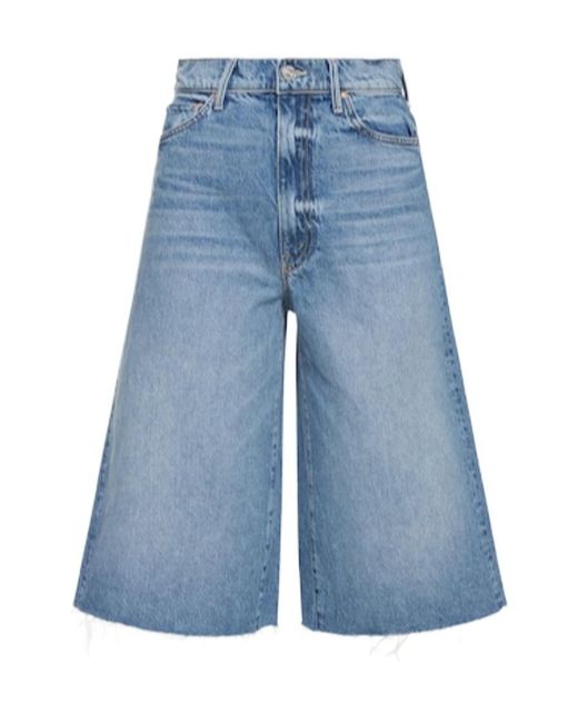 Mother Blue The Undercover Fray Denim Shorts