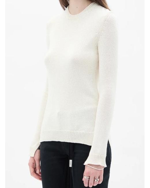 Ann Demeulemeester White Weja Open-Back Sweater