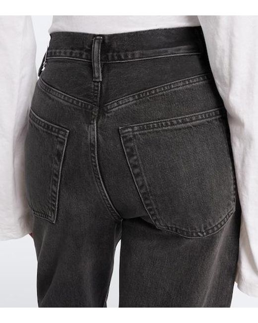 Agolde Black Vintage Loose Straight Jeans