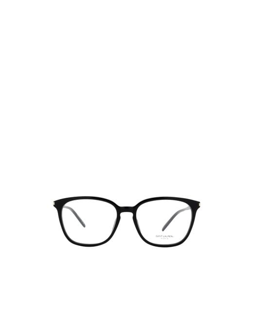 Saint Laurent White Eyewear Square Frame Glasses